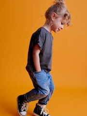 Charcoal Grey Frill Short Sleeve T-Shirt (3mths-7yrs) - Image 3 of 6