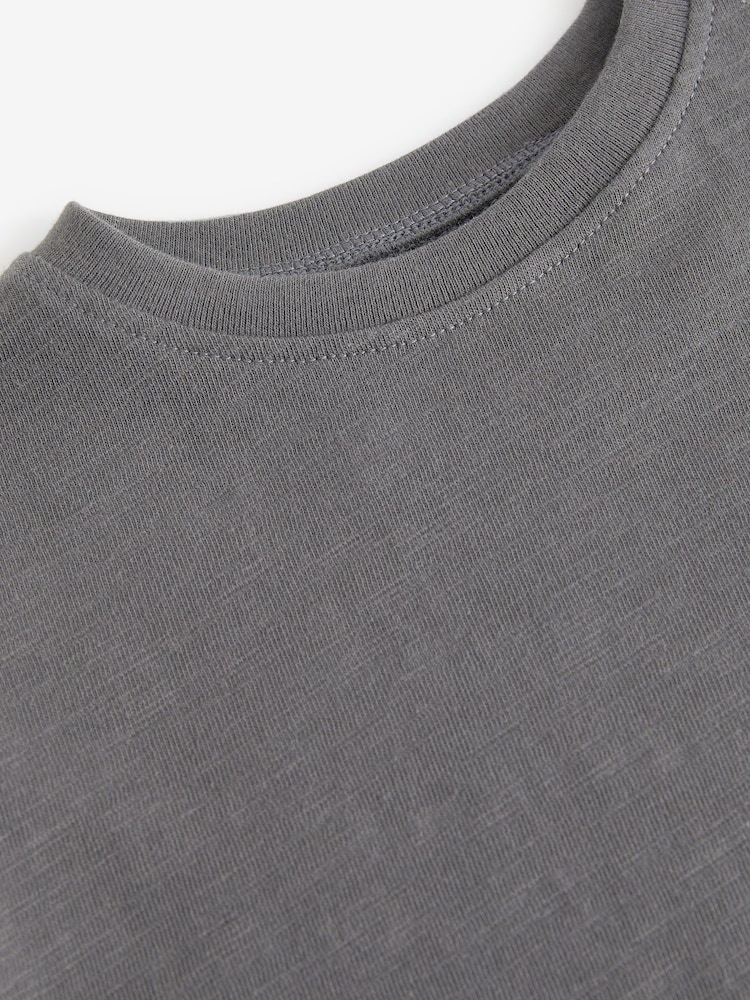 Charcoal Grey Frill Short Sleeve T-Shirt (3mths-7yrs) - Image 6 of 6