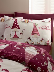Catherine Lansfield weihnachtliches Gonks Wendebettbezug- und Kissenbezug-Set - Bild 3 von 4