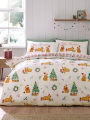 Catherine Lansfield Set mit Bett- und Kissenbezügen mit weihnachtlichem Capybara-Print - Bild 1 von 4