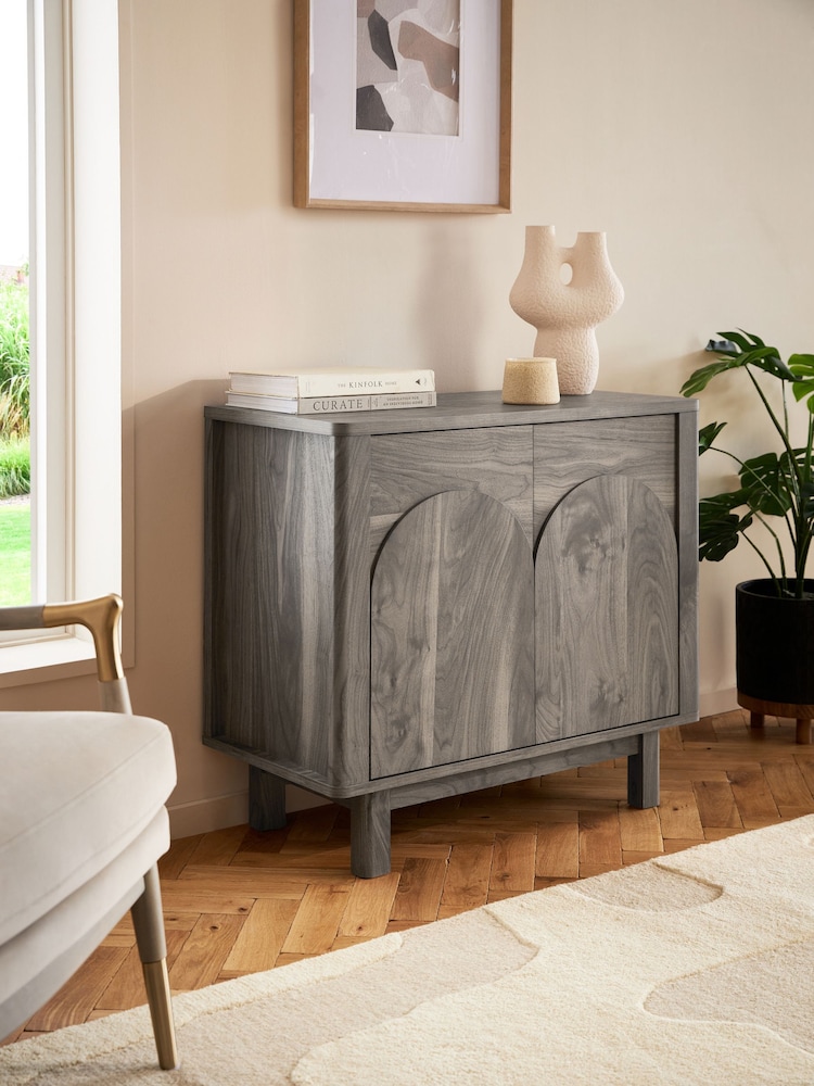 Dark Arches Mango Wood Effect Small Sideboard - Image 1 of 11