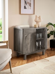 Dark Arches Mango Wood Effect Small Sideboard - Image 3 of 11