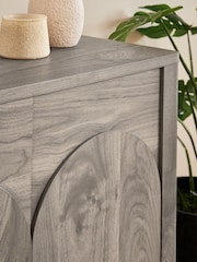 Dark Arches Mango Wood Effect Small Sideboard - Image 4 of 11