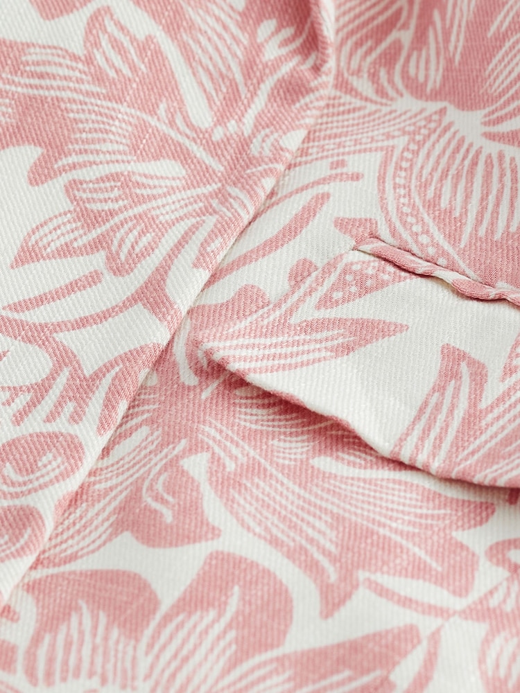 Pink William Morris Relaxed Linen Blazer - Image 7 of 7
