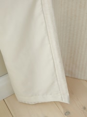Bianca Cream Chenille Stripe Lined Eyelet Curtains - Image 5 of 5
