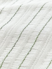 Helena Springfield Green Waffle Stripe Cotton Rich Cover Set - Image 6 of 6
