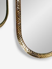 Gold Set of 3 Decorative Wall Mirrors - Image 3 of 4