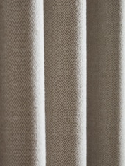 Catherine Lansfield Natural Brushed Texture Ruffle Top Lined Curtains - Image 3 of 4