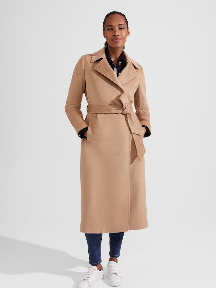 Hobbs Brown Petite Petite Liva Coat - Image 1 of 4 Hobbs Brown Petite Petite Liva Coat - Image 1 of 4