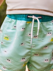 Green/White Smiles Sunsafe Top and Shorts Set (3mths-7yrs) - Image 4 of 8