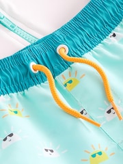 Green/White Smiles Sunsafe Top and Shorts Set (3mths-7yrs) - Image 7 of 8