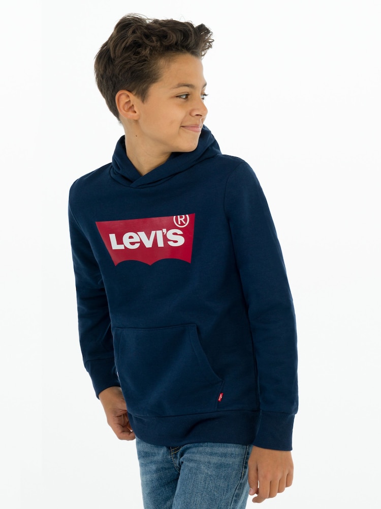 Levi's® Navy Blue Batwing Logo Hoodie - Image 1 of 5