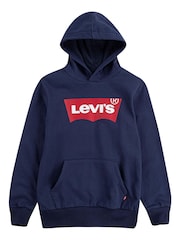 Levi's® Navy Blue Batwing Logo Hoodie - Image 3 of 5