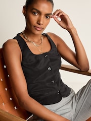 Black Square Neck Waistcoat - Image 2 of 7