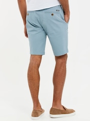 Threadbare Light Blue Slim Fit Cotton Chino Shorts With Stretch - Image 2 of 4