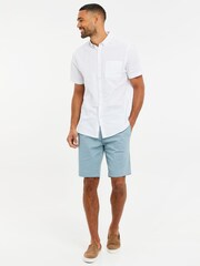 Threadbare Light Blue Slim Fit Cotton Chino Shorts With Stretch - Image 3 of 4