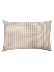Helena Springfield Chocolate Tranquil Check Cotton Rich Cover Set - Image 6 of 6