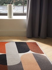Black & White Washable Retro Shapes Runner - Image 3 of 5