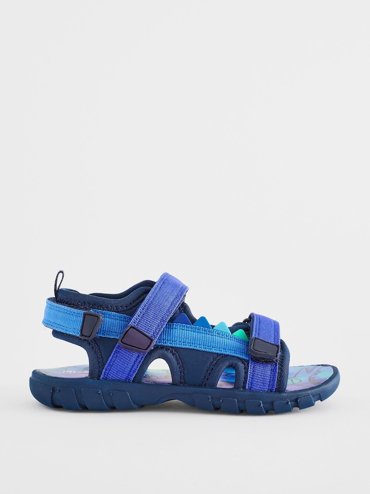 Blau - Leichte Trekker-Sandalen mit verstellbaren Riemen - Bild 2 von 5