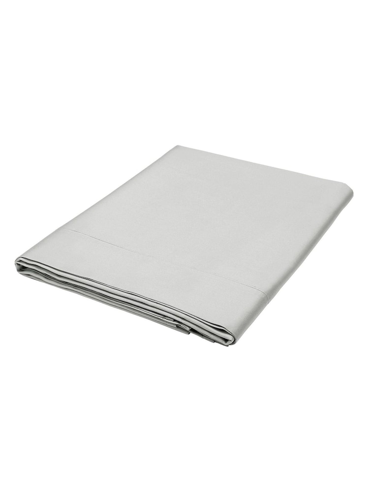 Bedeck of Belfast Silver 400 Thread Cound Sateen Flat Fitted Bed Sheet - Image 2 of 2