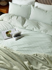 Helena Springfield Green Tranquil Check Cotton Rich Cover Set - Image 3 of 7