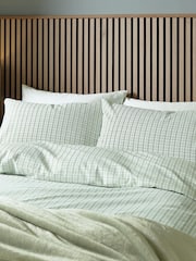 Helena Springfield Green Tranquil Check Cotton Rich Cover Set - Image 4 of 7
