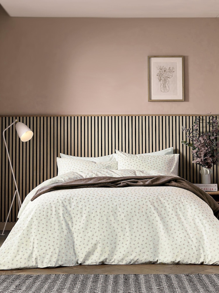 Helena Springfield Chocolate Leaf Sprig Cotton Rich Cover Set - Image 1 of 6 Helena Springfield Chocolate Leaf Sprig Cotton Rich Cover Set - Image 1 of 6