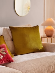 Cumin Yellow 59 x 59cm Matte Velvet Cushion - Image 1 of 5