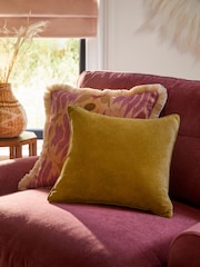 Cumin Yellow 59 x 59cm Matte Velvet Cushion - Image 2 of 5