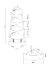 Dark Bronx Oak Effect Corner Ladder Shelf - Image 8 of 8