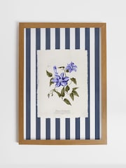 Joules Blue Clematis Climber Wood Framed Print Wall 53 x 73cm Art - Image 2 of 4