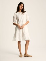 Joules Isabel White Cotton Broderie Dress - Image 1 of 5