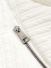 Ted Baker Cream Rosemia Padded Short Wrap Coat - Image 6 of 7