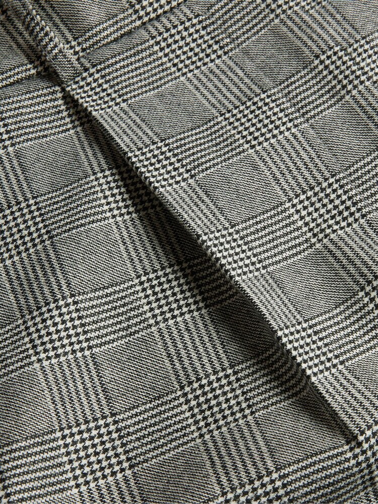 Ted Baker Grey Jommial Pleat Front Tapered Leg Check Trousers - Image 5 of 5 Ted Baker Grey Jommial Pleat Front Tapered Leg Check Trousers - Image 5 of 5