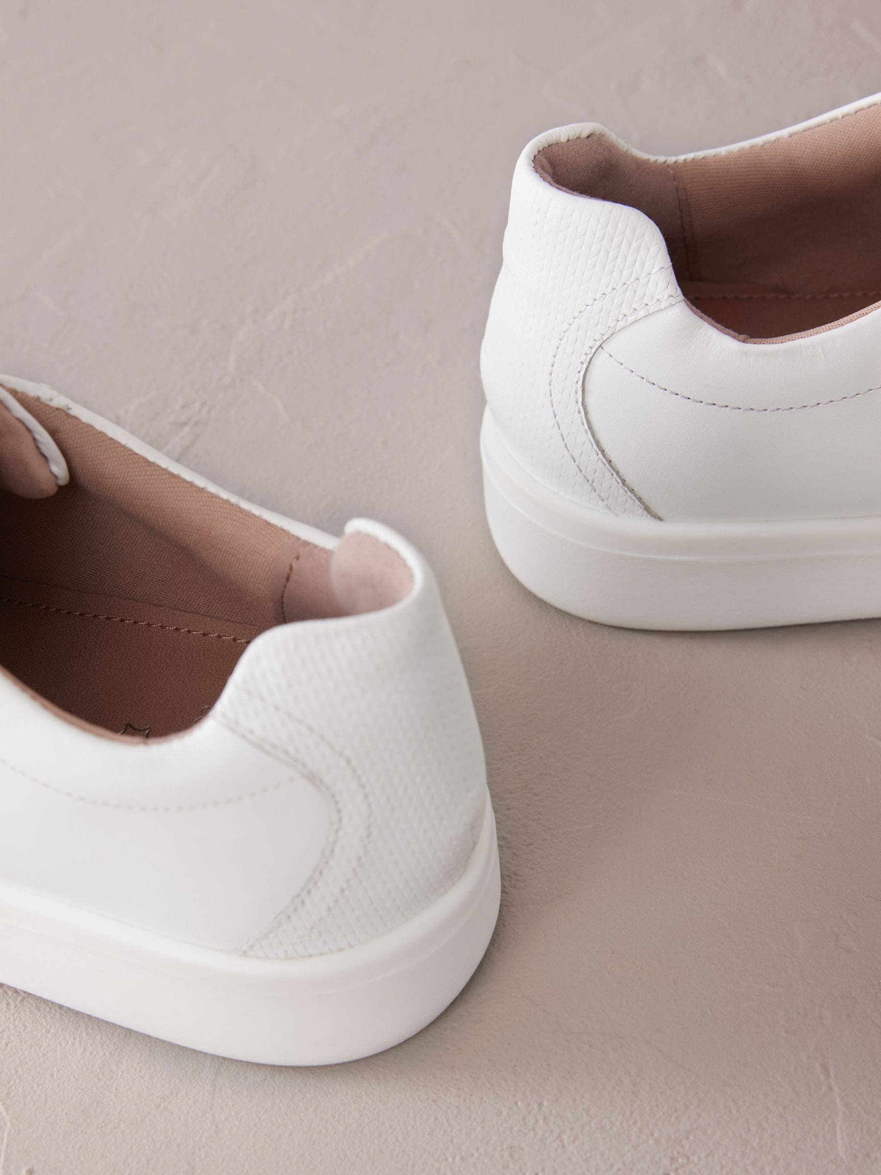 Buy White Signature Leather Lace Up Trainers from the Next UK online shop