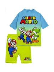 Vanilla Underground Green Super Mario 2 Piece Swim Set - Image 1 of 5