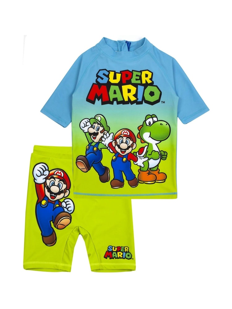 Vanilla Underground Green Super Mario 2 Piece Swim Set - Image 1 of 5