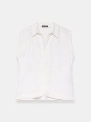 白色 - Mint Velvet Linen Sleeveless Shirt - 圖片 5/6