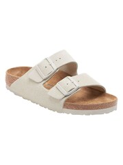 Birkenstock White Chrome Arizona Suede Antique Sandals - Image 2 of 3