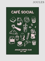 Joules Green 89 Breakfast Club Wood Mounted Framed Print Wall Art - Image 7 of 7