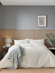 Helena Springfield Grey Twill Stripe Cotton Rich Cover Set - Image 1 of 6