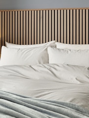 Helena Springfield Grey Twill Stripe Cotton Rich Cover Set - Image 2 of 6