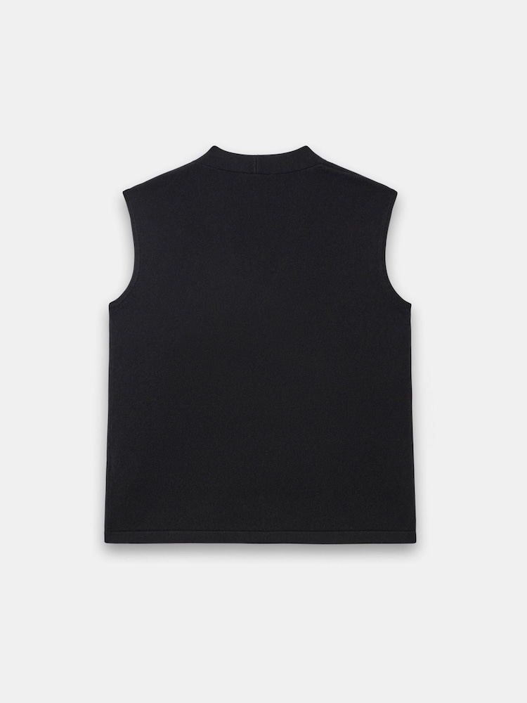 Mint Velvet Black Wool Blend Sleeveless Knit Top - Image 5 of 5 Mint Velvet Black Wool Blend Sleeveless Knit Top - Image 5 of 5