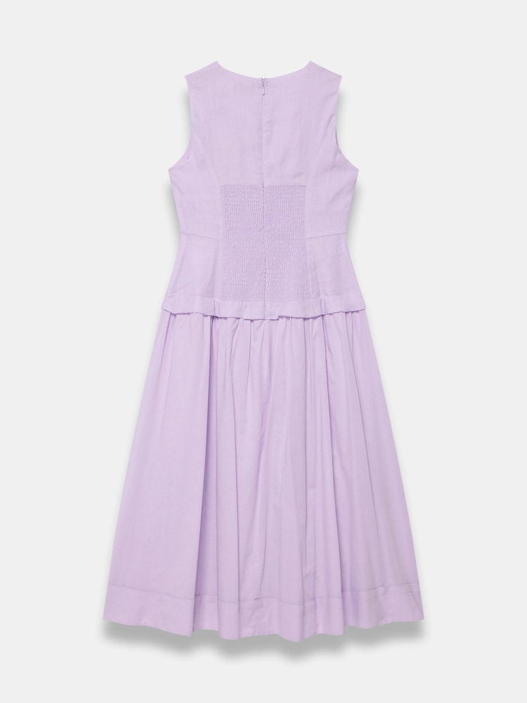 Mint Velvet Purple Linen Maxi Dress - Image 8 of 8