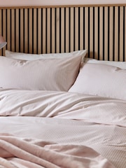 Helena Springfield Pink Twill Stripe Cotton Rich Cover Set - Image 2 of 6