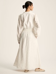 Joules Cassie White Broderie Maxi Dress - Image 2 of 7