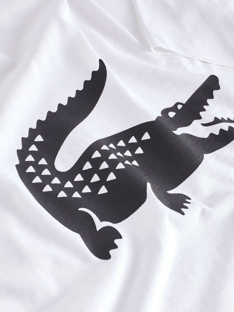 Alb - Lacoste pentru copii mare Crocs logo grafic Tricou - Image 3 of 3