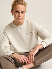 Ecru White La Vie En Rose Slinky Soft Touch Sweatshirt - Image 1 of 7
