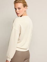 Ecru White La Vie En Rose Slinky Soft Touch Sweatshirt - Image 4 of 7