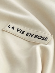 Ecru White La Vie En Rose Slinky Soft Touch Sweatshirt - Image 7 of 7